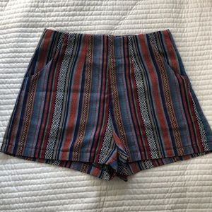 Tribal High-Waisted Shorts